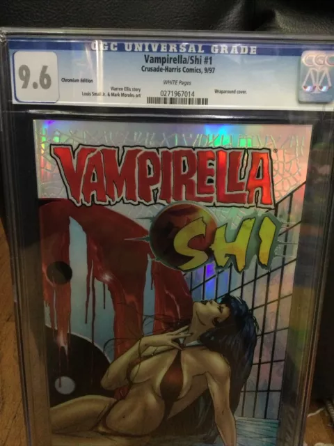Vampirella/Shi #1 CGC 9.6 Chromium Edition Rare, Crusade-Harris 9/97