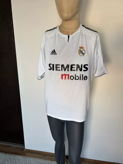 Real Madrid Adidas Retro Home Shirt Beckham L Large La Liga Spain 2003