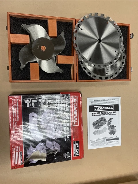 Admiral 8" 24T Stacked Dado 14pc Blade Set 63904 BRAND NEW
