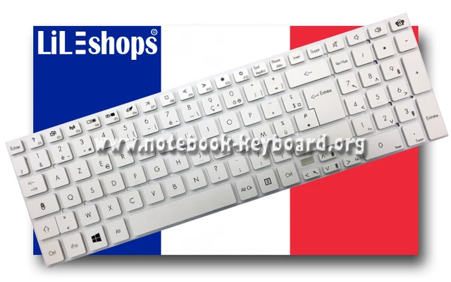 CLAVIER FRANÇAIS ORIGINAL Pour Packard Bell MP-10K36F0-6982W 0KN0 ...