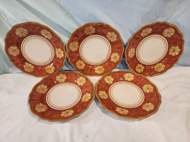 MICHELA CAVALLINI Deruta Hand-Painted Dinner Plates, Set of 5 NICE!