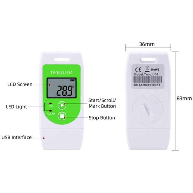 USB-Temperatur-Feuchtigkeitsdatenlogger-Recorder-Monitor PDF SCF-Bericht