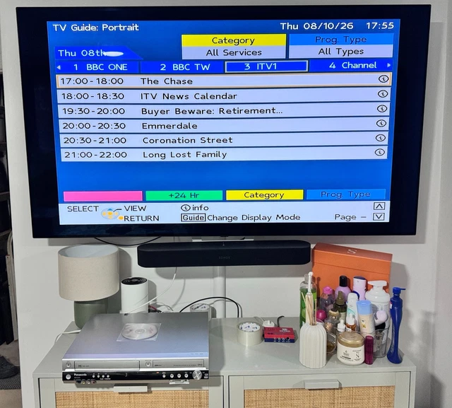 PANASONIC DMR-EZ45V 3-IN-1 DVD VHS Freeview Combi Recorder Copy VHS to ...