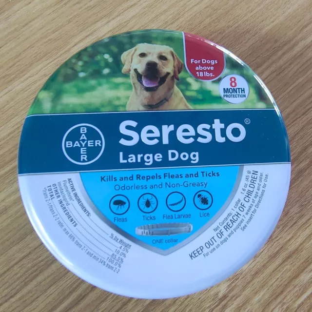 2 PCS Bayer Seresto Flea & Tick Collar for Large Dogs Over 18 lbs New Sealed-10