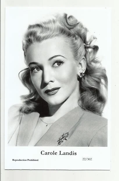 (B1) Carole Landis Swiftsure Photo Postcard (22/302) Filmstar Pin Up Glamor