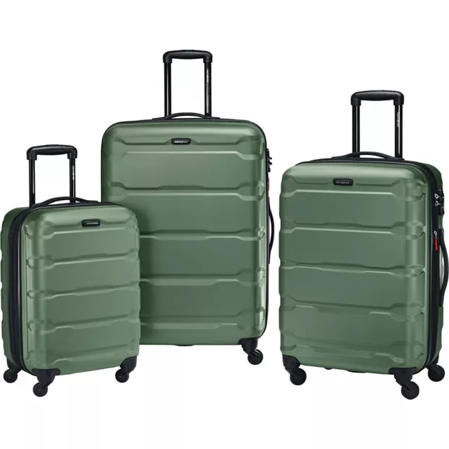 Samsonite Omni 3 Piece Hardside Luggage Spinner Set (20"/24"/28") Army Green **O