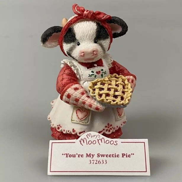 Marys Moo Moos You're My Sweetie Pie Cherry Baker Girl Cow Figurine Retired