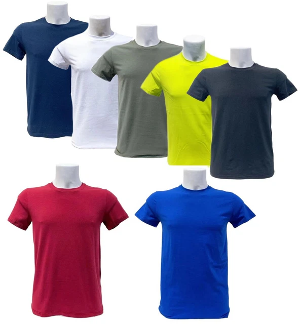 T-shirt Maglia Magliette Uomo donna rinforza da lavoro Cotone fresco tinta unita