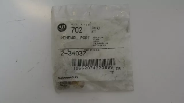 ALLEN BRADLEY Z-34037 contact kit size or 20 amp single pole new $6.99  PicClick
