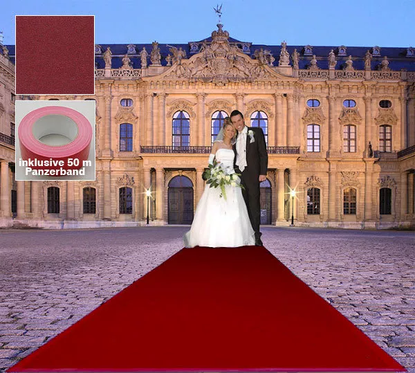 Dunkel Roter B1-Ausrüstung Hochzeits teppich VIP 200x950 cm