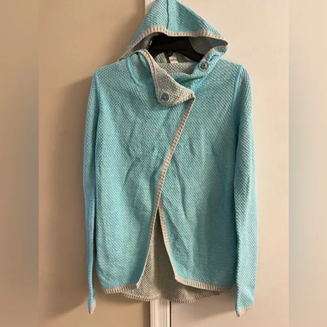 Ivivva by Lululemon dream embracer wrap sweater 100% cotton girls. Sz 12. NWT