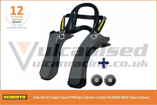 HANS Device Schroth SUPER SPORT XLT Hans FHR  20 FIA Degree with posts Medium