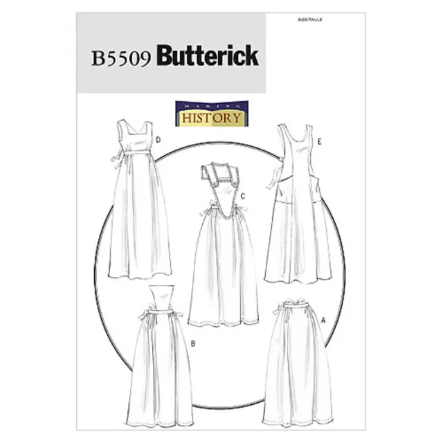 Butterick Ladies Sewing Pattern 5509 Historical Aprons (Butterick-5509-XY)