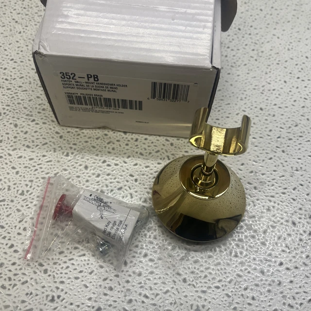 Kohler K-352-PB Forté Wall Mount Handshower Holder Vibrant Polished Brass