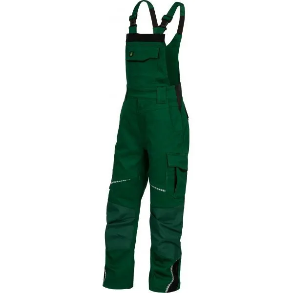 Leibwächter Flex Line Kinder-Latzhose grün-schwarz Arbeitshose Hose