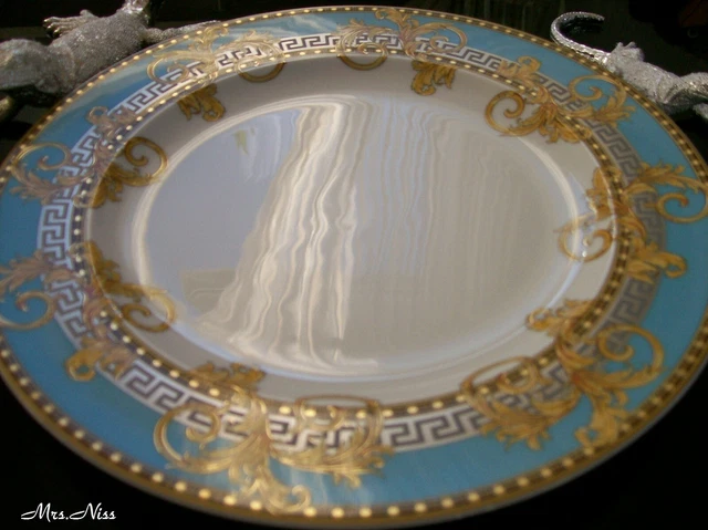 Rosenthal Versace Prestige Gala Bleu 2 x Speiseteller 27 cm *'''1 A Neuware*'''