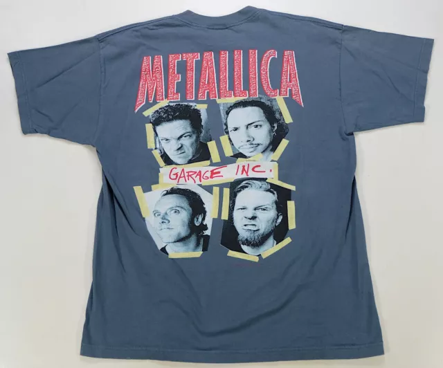 Rare VTG GIANT Metallica Garage Inc. 1998 Tour T Shirt 90s Metal Rock Band SZ XL