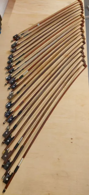 Alte Geigenbogen Bogen Violine Geige 20x zum verschieden Grössen zum reparieren