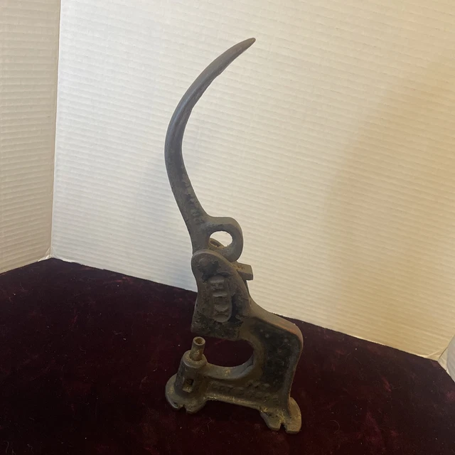 Vintage Cast Iron Rex Press Punch Rivet Tool Leather Pat. 1900