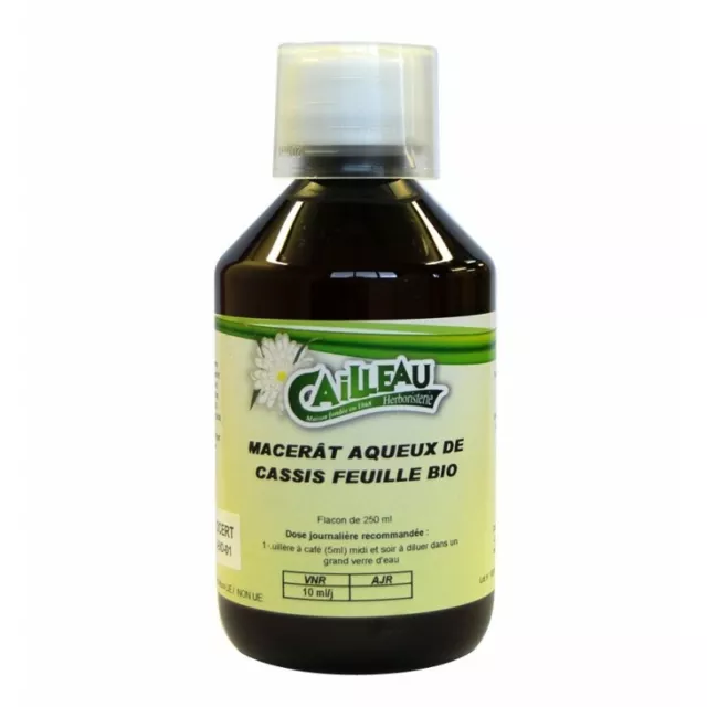 Macérat Aqueux de Cassis - Feuille Bio - Flacon de 250 ml - Cailleau