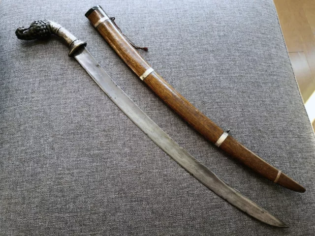 Antique Large Indonesian Sumatra Golok Sword