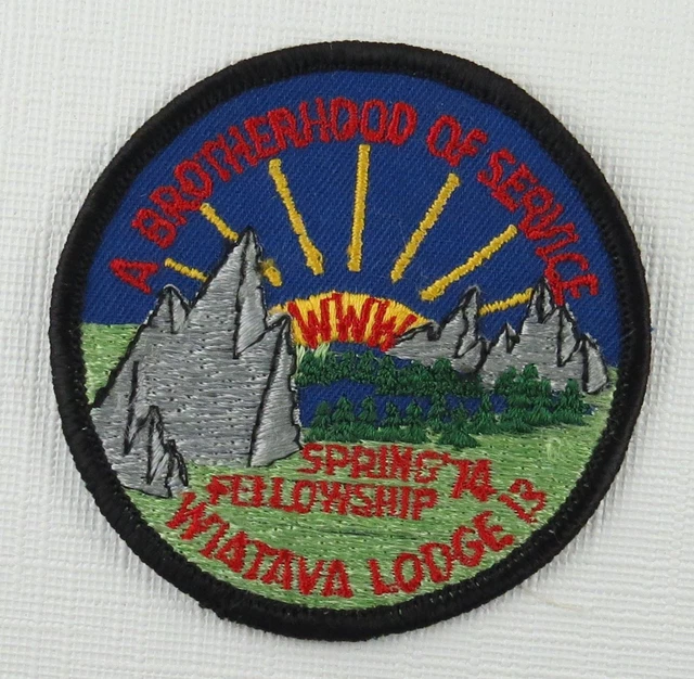 74 Spring Fellowship Wiatava Lodge 13 Patch Orange County Council BLK Bdr. [OAX1