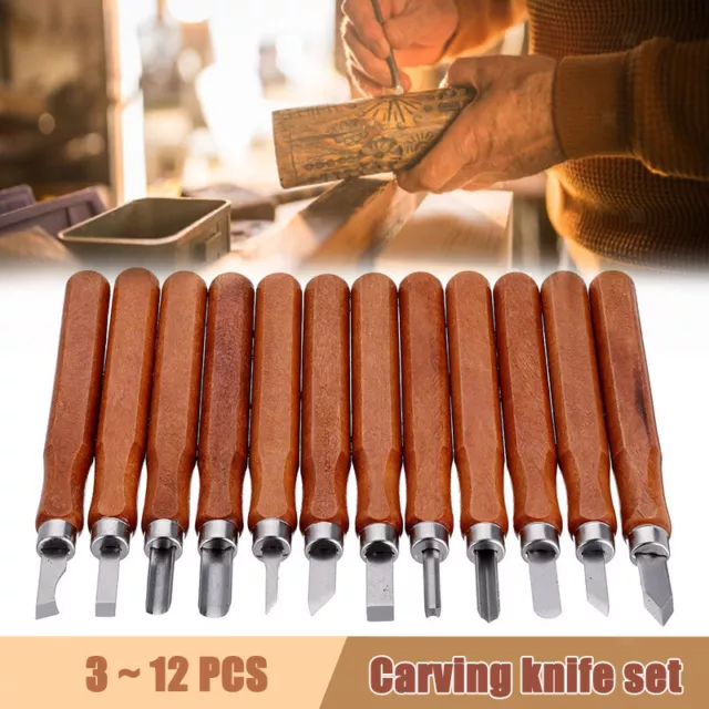 12 pc Carving Kit Wood Knife Wood Working Professional Art