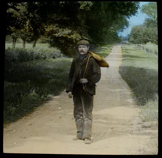 ANTIQUE Magic Lantern Slide THE MAN WHO SPOILED NO11 C1910 PHOTO EDWARDIAN STORY