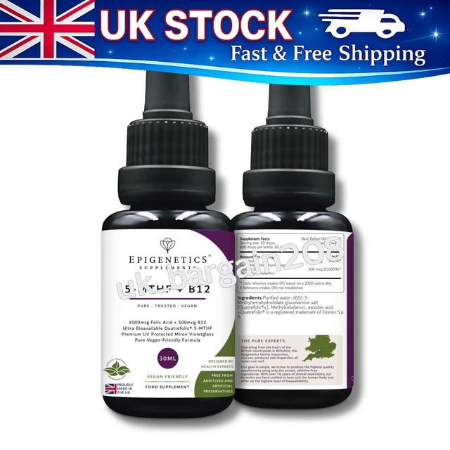 5-MTHF + B12 30ml Methylfolate & Methyl - Folate & Vitamin B12 ...