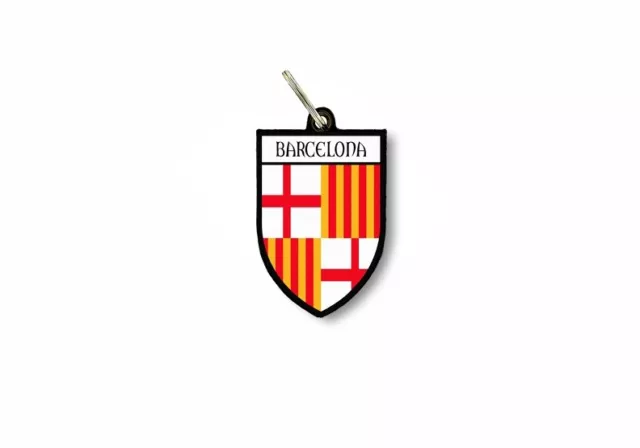 Porte cles clefs cle drapeau collection ville blason barcelone barcelona