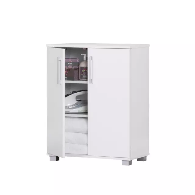 Multi-Purpose Pantry Cupboard 2 Door w/Shelves Low Style