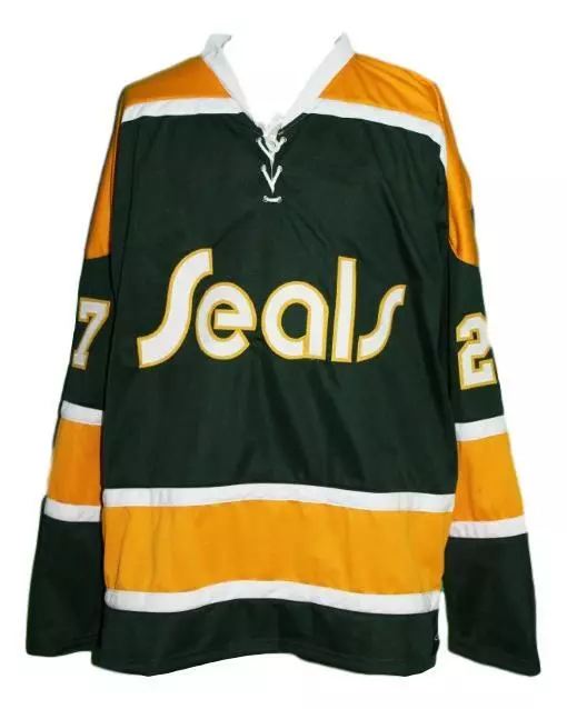 Hockey California Golden Seals jersey Oakland seals GILLES MELOCHE REGGIE  LEACH