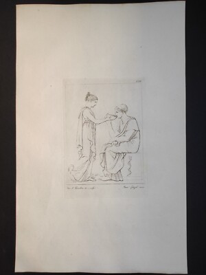 Stampa Incisione Gravure inizio 1800 Arva 