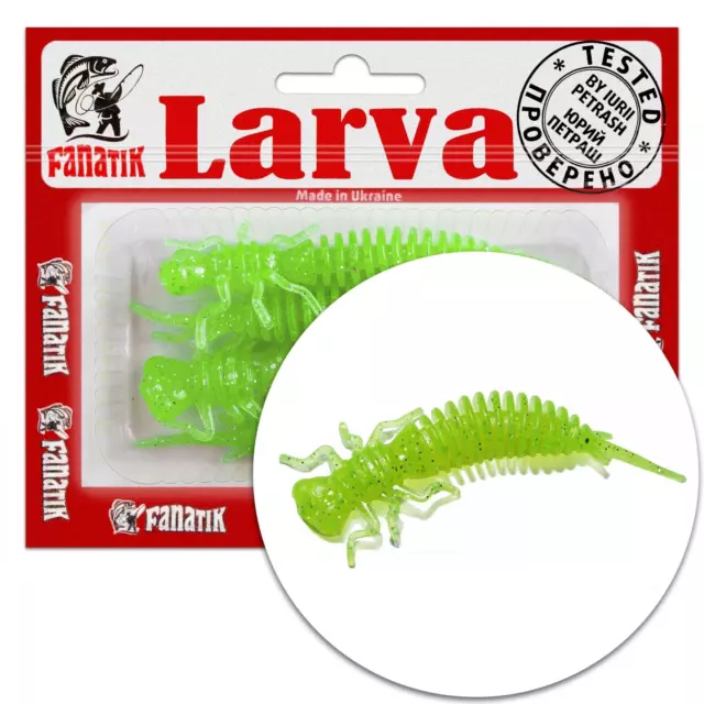 Pesce di gomma fanatico LARVA 4-11 cm Jig esche morbide con aroma lumaca