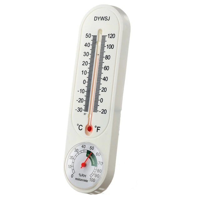 Termometro E Igrometro Analogico GOEDCH Da Appendere - Argento, 10 Cm, Per Interni Ed Esterni