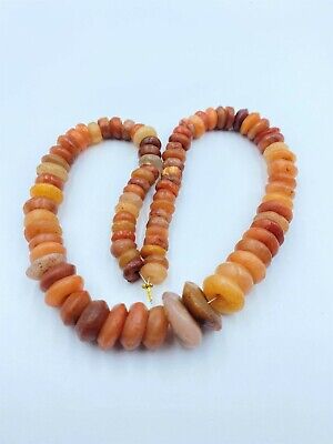 Old Antique Carnelian Amulet Jewelry Beads Necklace Mala Ancient Bronze Age