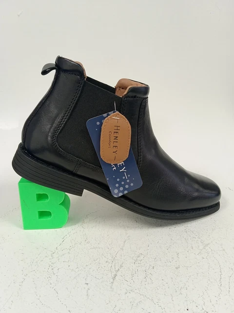 HENLEY COMFORT MEN Black Leather Chukka Boots 60.00 PicClick UK
