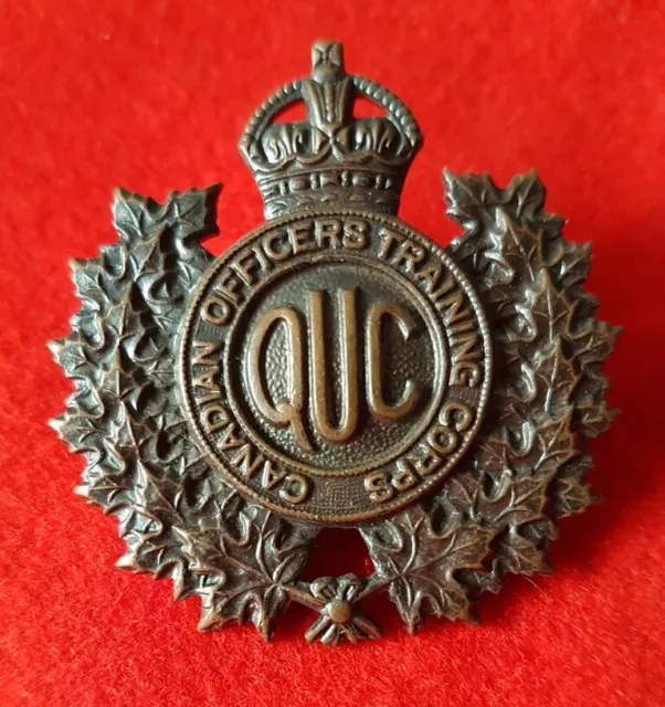 Queen's University Canadian Officer's Training Corps cap badge COTC