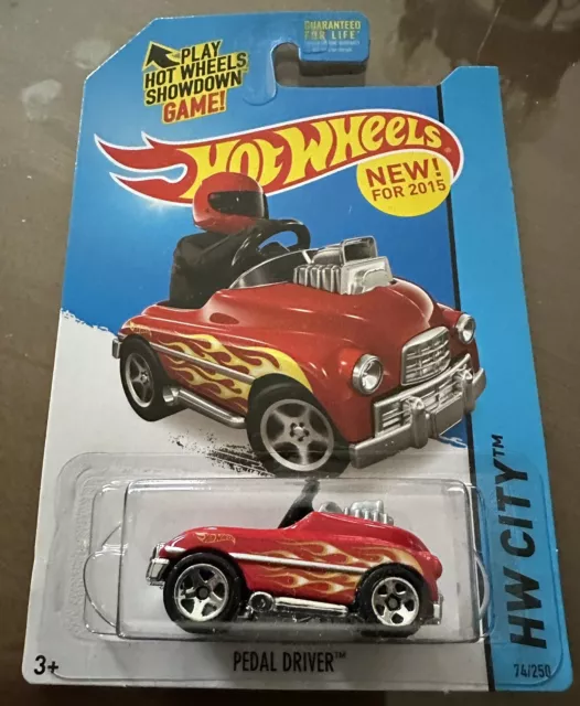 Hot Wheels Pedal Driver Flames New for 2015 HW City Surf Patrol 74/250