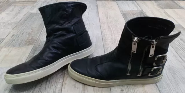 Chaussures Montantes en Cuir Antony Morato Homme Zippées Noires Pointure 42