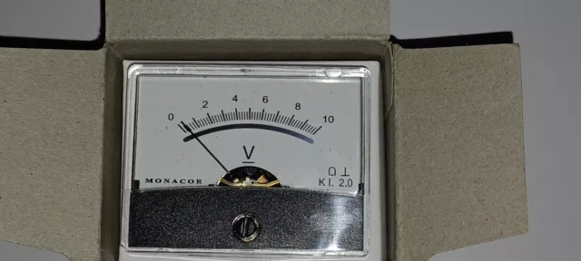 Ampèremètre analogique de panneau Monacor série PM-2, Echelle 10A