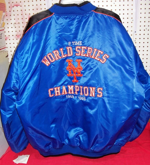 Mens Size XXL Vintage 1986 New York Mets World Series Jacket Coat Baseball 1969