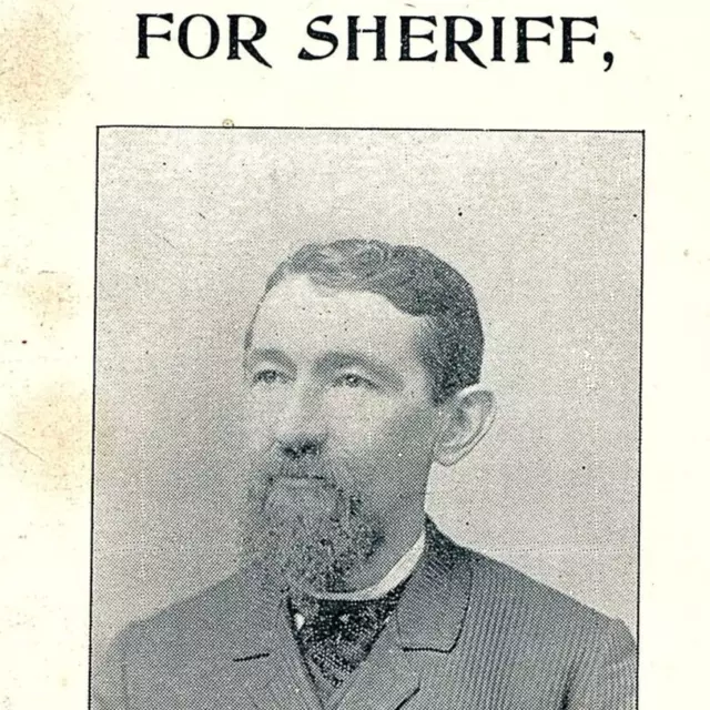 c.1895 George H. Lamy For Sheriff Campaign Card Erie County New York Buffalo