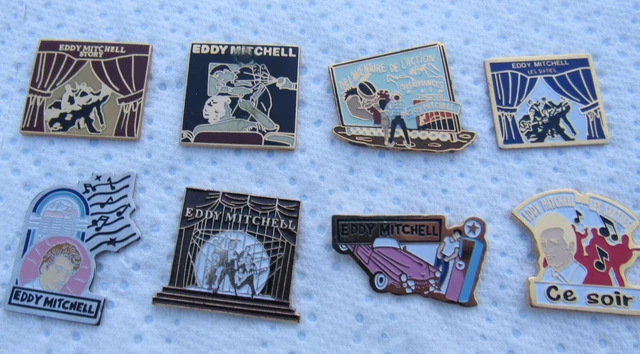 Lot De 8 Pin's Musique Chanteur Eddy Mitchell