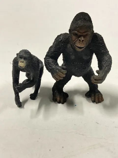 Various Monkeys & Gorillas Figurines Playset, Plastic Jungle Animals