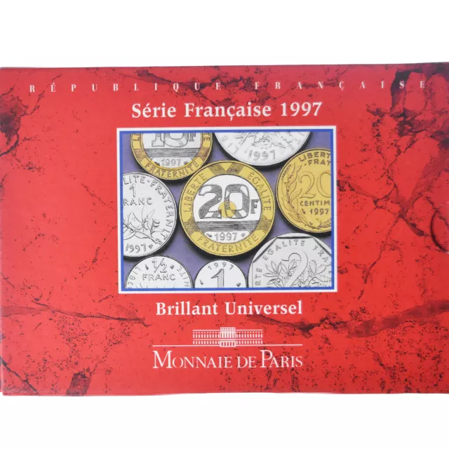 [#346698] Monnaie, France, Coffret 1 c. à 20 frs., 1997, Monnaie de Paris, BU, F