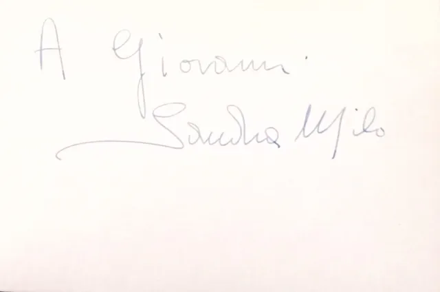 Sandra Milo - Autograph - Vintage - Rare Signed Card - 1965 - Federico Fellini