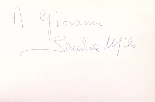 Sandra Milo - Autograph - Vintage - Rare Signed Card - 1965 - Federico Fellini