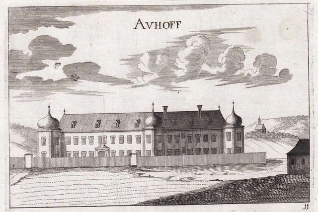 Castello Auhof Blindenmarkt Melk Incisione Engraving Austria Vischer 1672