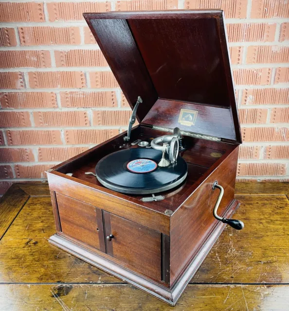 Antique HMV Gramophone 103 Wind Up Record Player His Masters Voice No 4 Soundbox